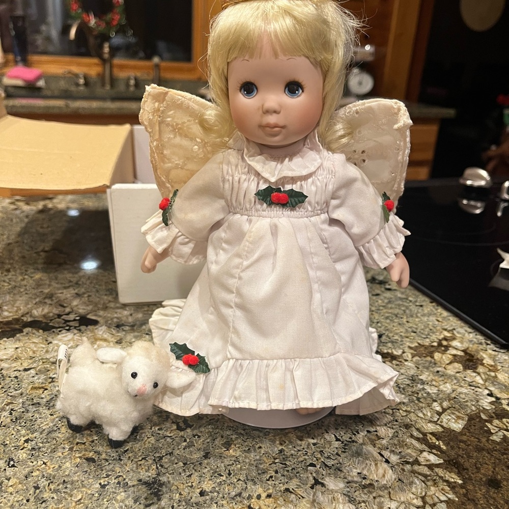 Hamilton Collector “Joy” porcelain Angel Christmas Doll 1996